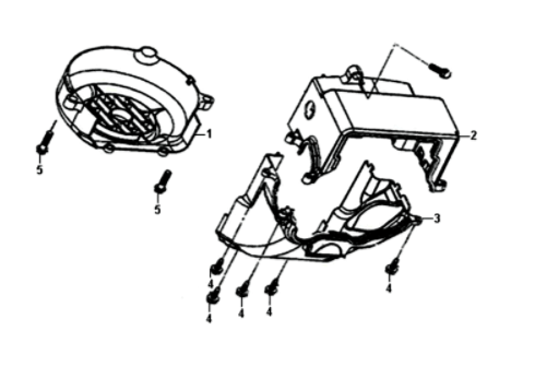 Sym Fiddle II Euro4 Luftgehäuse (WH-006) Weiß
