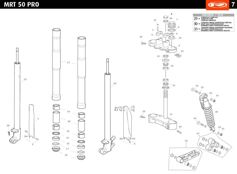 Federung Rieju MRT pro Enduro grün 2010 2-Takt