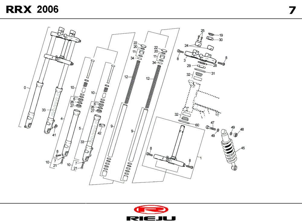 Federung Rieju RRX blau 2009 2-Takt