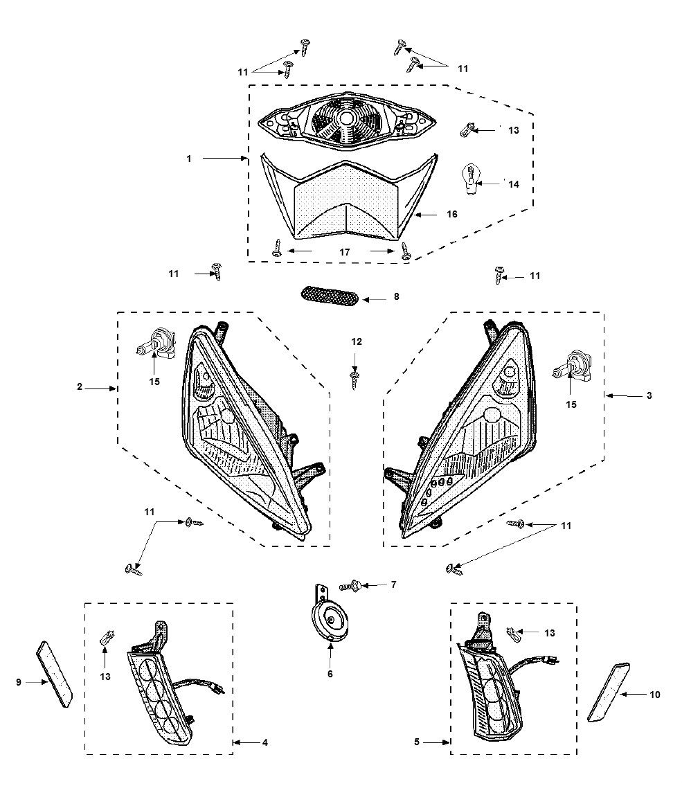 Beleuchtung Peugeot Speedfight 3 4-Takt
