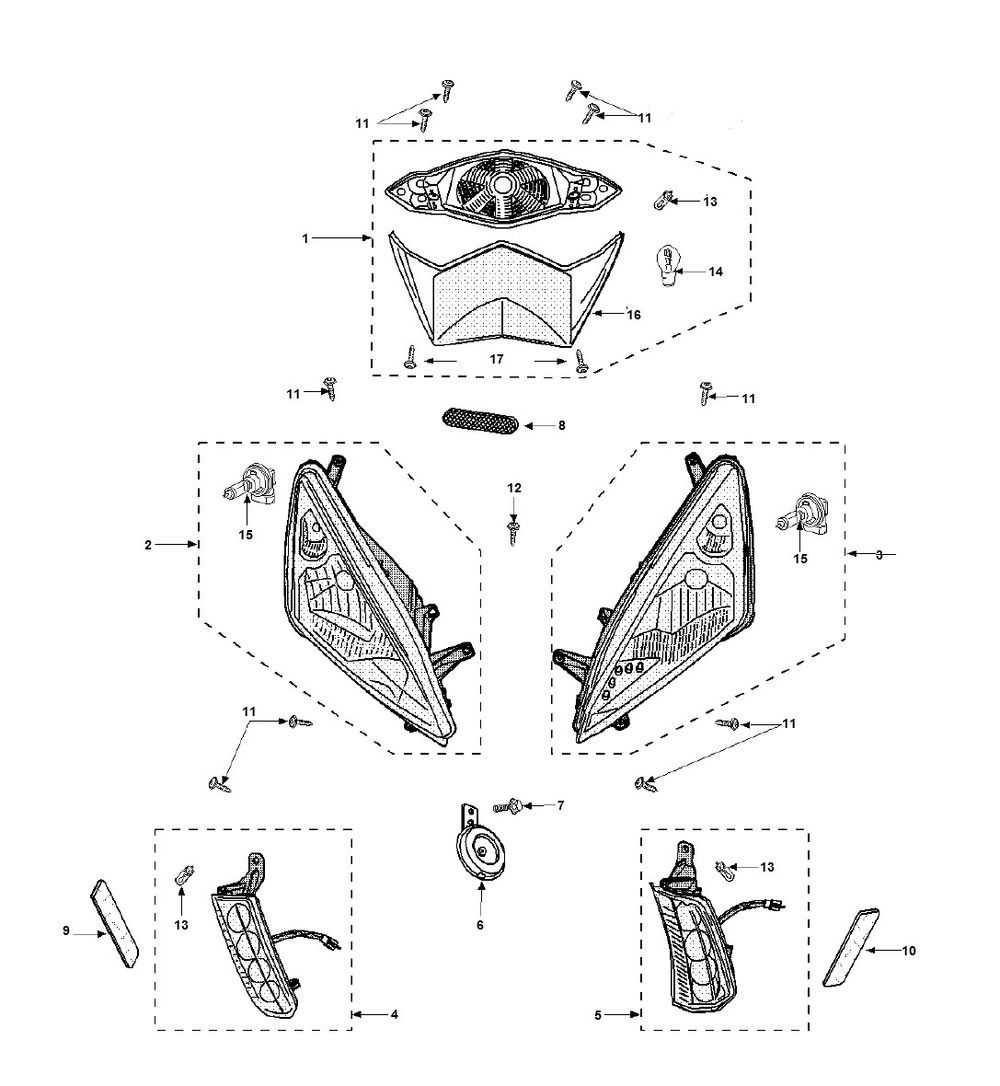 Beleuchtung Peugeot Speedfight 3 LC 2-Takt