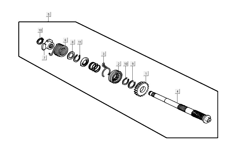 Getriebemechanismus Kymco K-Pipe 4-Takt Weiß