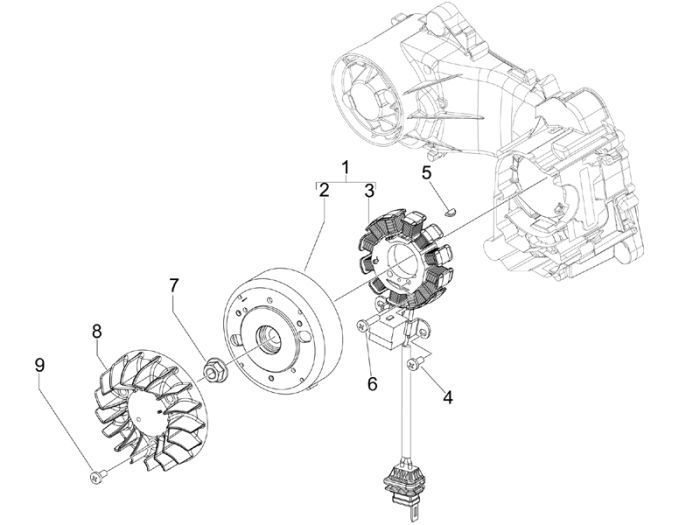 Zündung - Stator - Polrad Vespa LX 50 4T 4V AC 45km/h