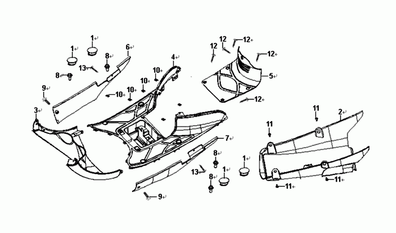 Fußplatte Rahmenabdeckung Sym Allo Euro4 (WH-8018P) Weiß