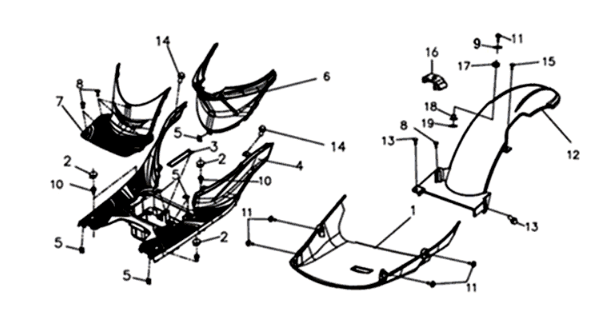 Fußplatte/Rahmenabdeckung 2 Sym Symphony ST 200I Weiß (WH-006)