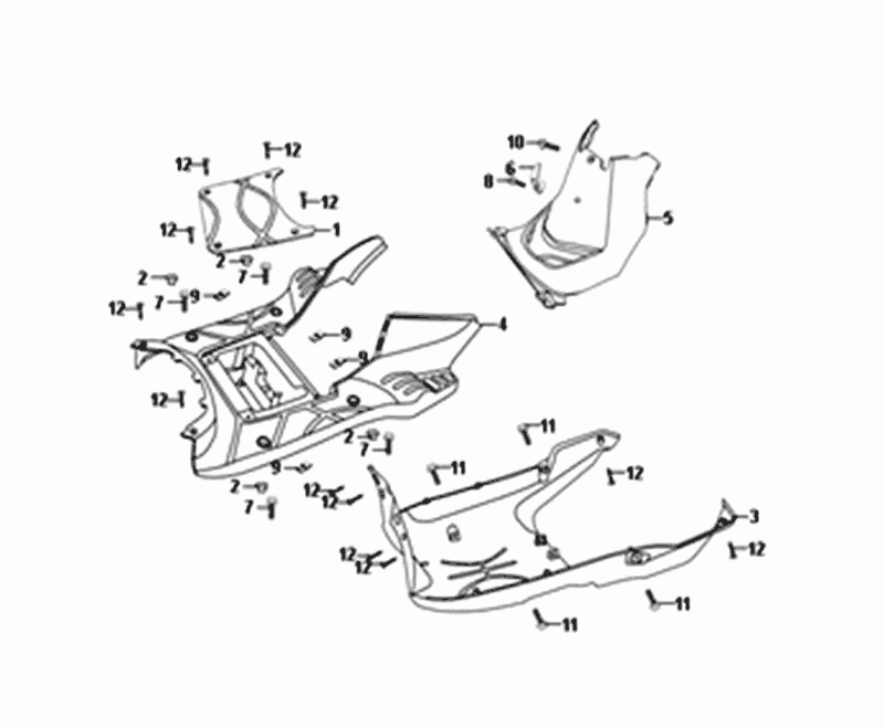RAHMENPLATTE/RAHMENABDECKUNG Sym Orbit II Euro 4 Mattgrau