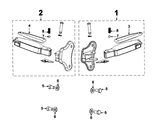 Voetsteun Peugeot Django 125 Allure E3 2014-2017