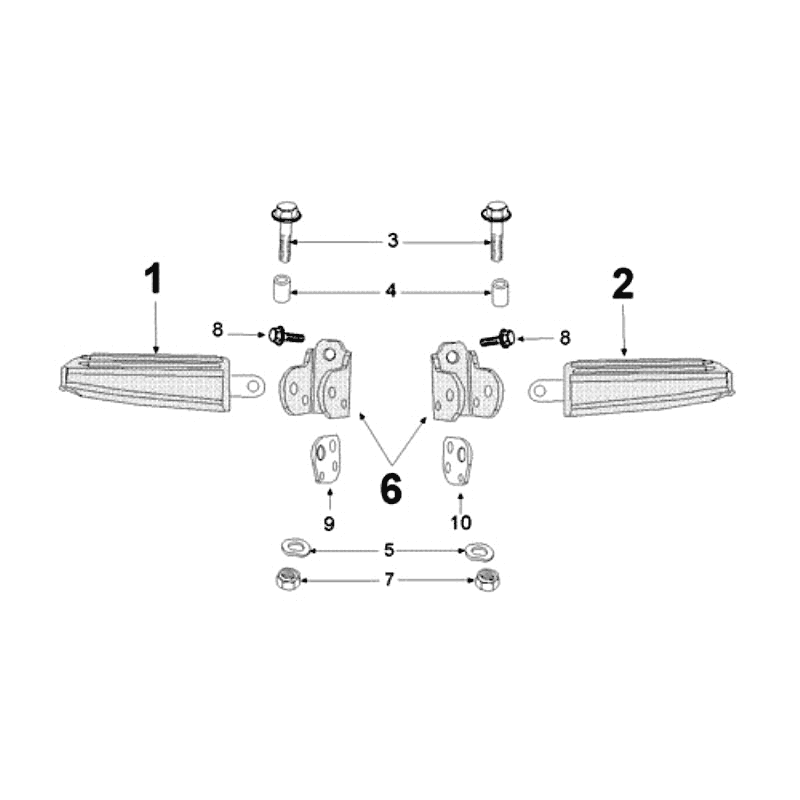 Fußstütze Peugeot Kisbee weiß