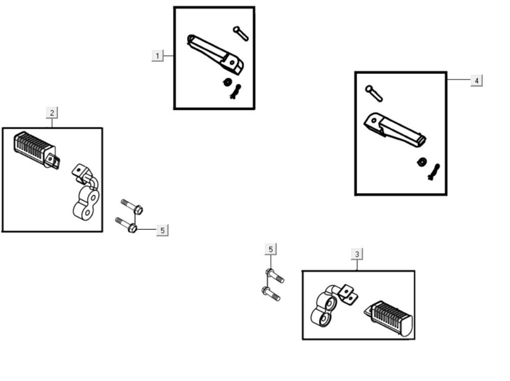 Fußstützen Kymco K-Pipe 125cc