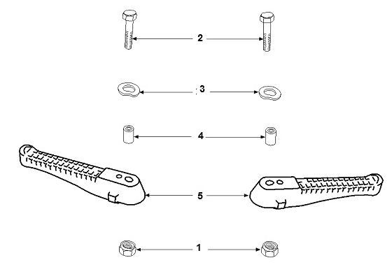 Fußrasten Peugeot Speedfight 2 AC E2 2-Takt