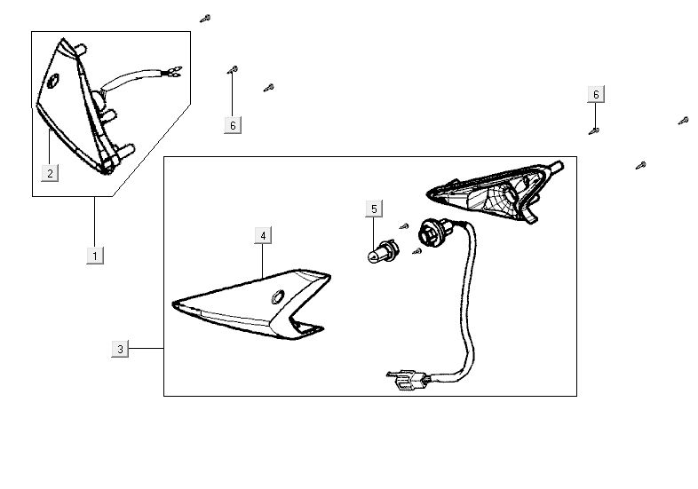Frontblinker Kymco Agility RS 4-Takt schwarz 11
