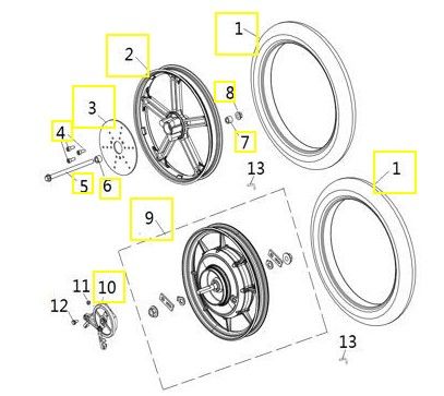 Vorderrad + Hinterrad Goccia GEV1000