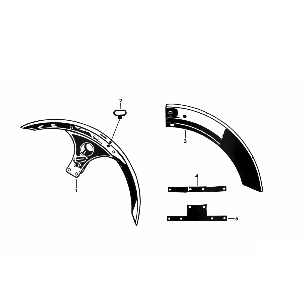 Vorderradschutzblech - Hinterradschutzblech Zundapp KS 50 530-010, 011, 012, 014 und 500