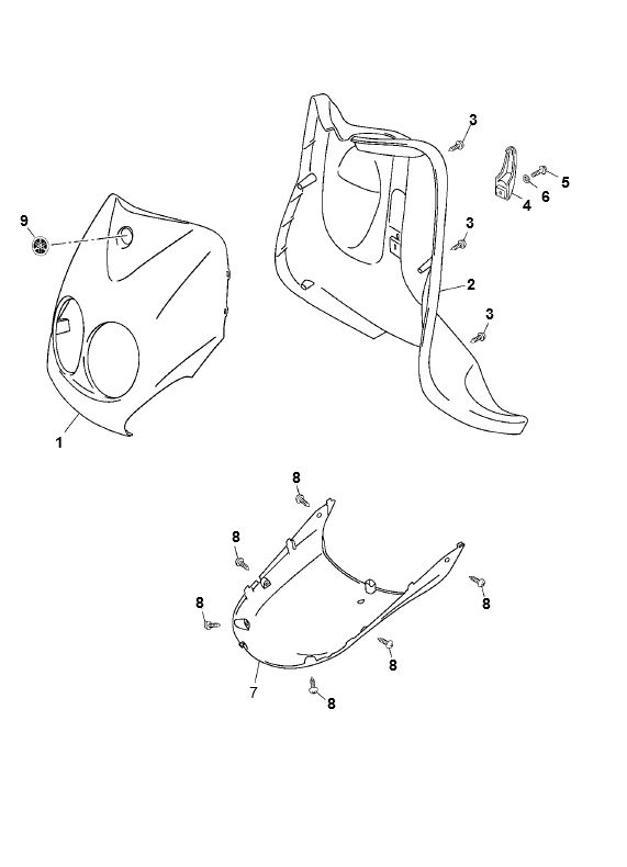 Vorderes Vorderbein - Beinschild Yamaha Neo's 2-Takt (bis 2003)