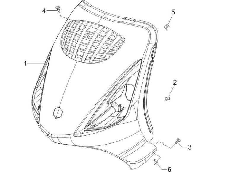 Vorne Vorne Piaggio Zip 2000 4-Takt AC schwarz 94