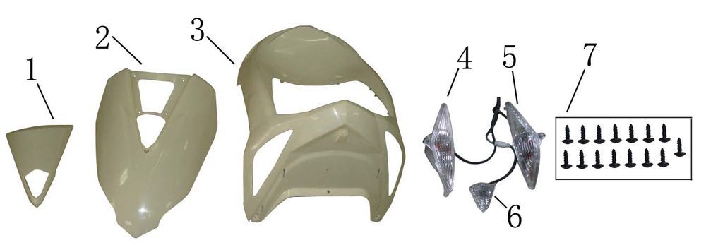 Fronthaube Blinker AGM Fly weiß