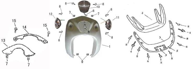 Blinker der vorderen Motorhaube China GT rosa