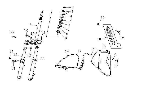 Vordergabel Kotflügel AGM Fashion beige