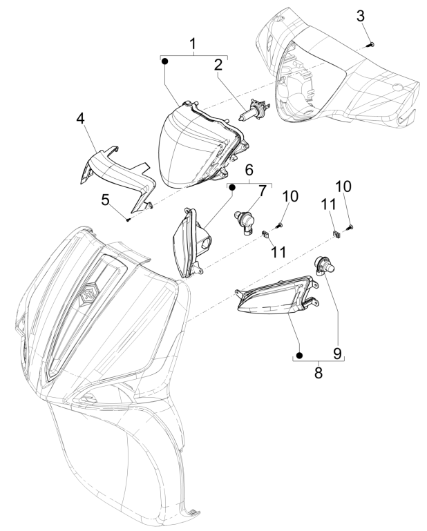 Frontlichter - Piaggio Liberty 50 4-Takt-Blinker