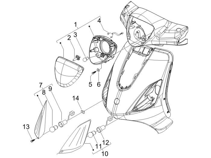Blinker Piaggio Fly 2-Takt