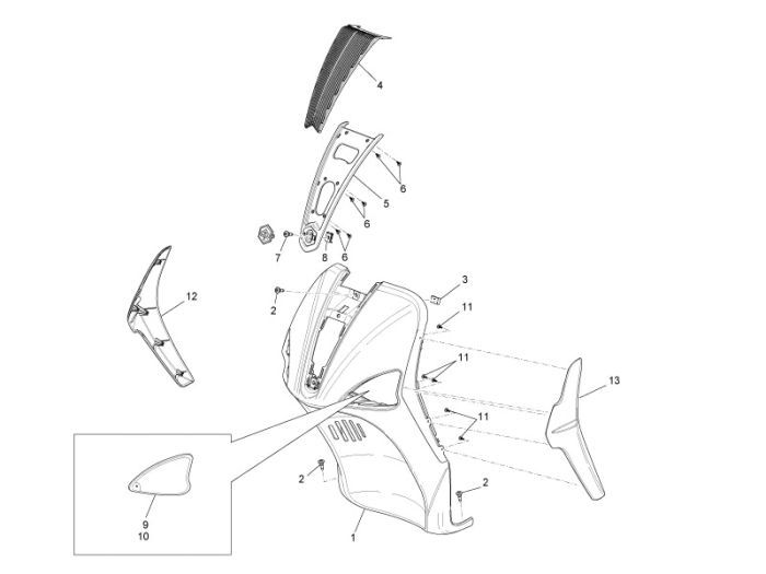 Vorne vorne Piaggio Liberty 2-Takt
