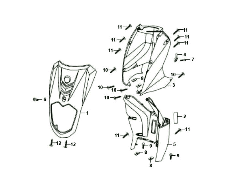 Frontplatte Innenplatte Blinker Sym Orbit (BU289) blau
