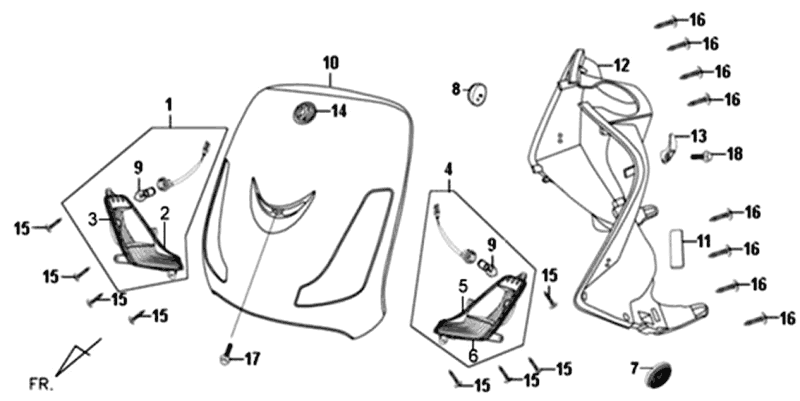 Frontplatte Blinker Inleg Shield