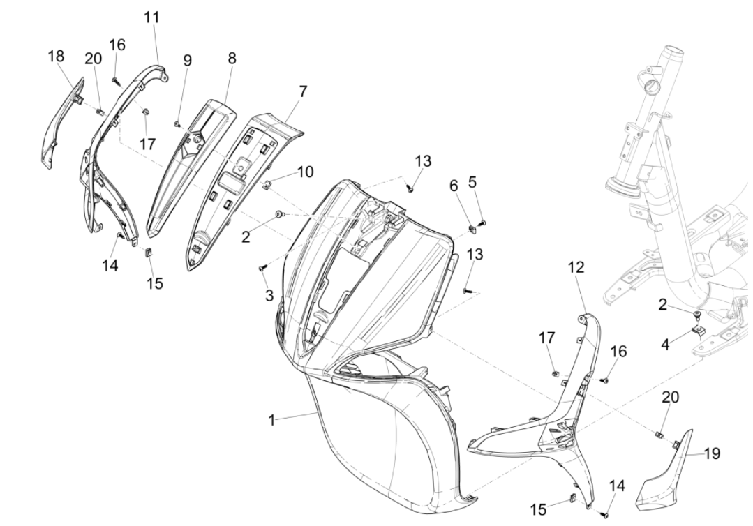 Piaggio Liberty 50 4-Takt-Frontplatte (IGET Euro 5)