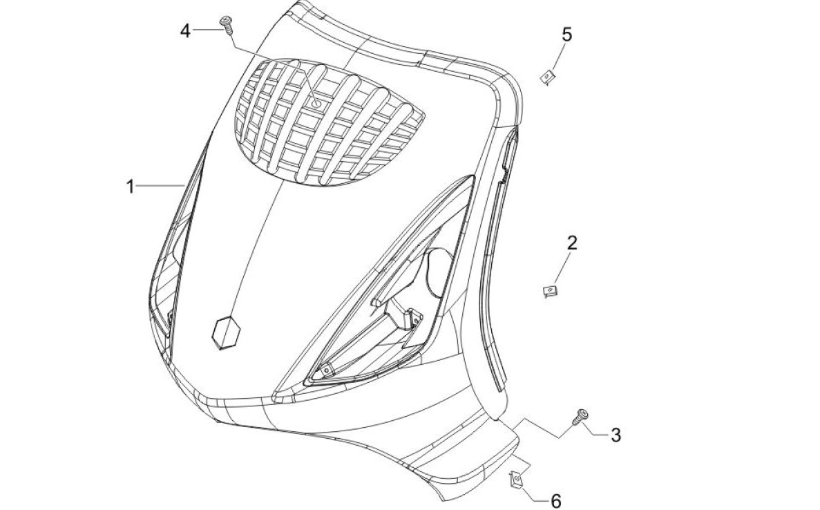 Frontplatte Piaggo Zip 4-Takt (Euro4-Einspritzung IGET) Mattblau