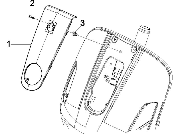Frontplatte Vespa GTS 250 ie 2005-2009 (mit ABS) graphitschwarz 79/A