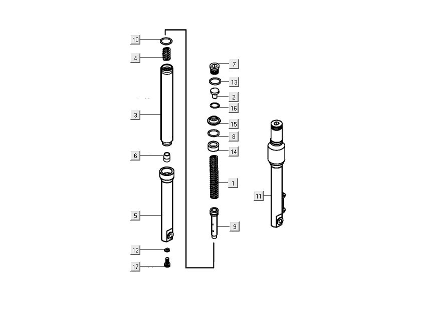 Vorderbein Kymco People S 4-Takt Elegance braun