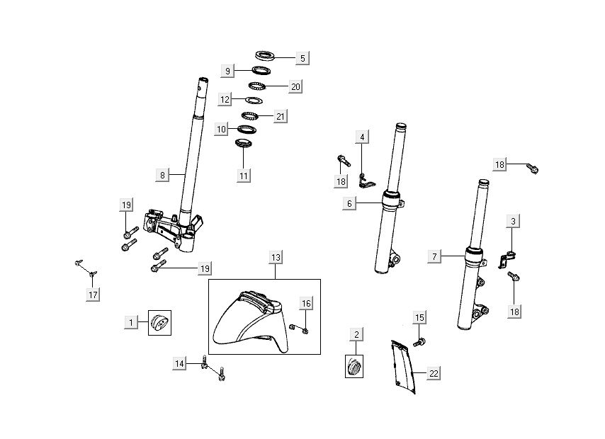 Vorderradbremse Kotflügel Kymco Sento 4-Takt braun