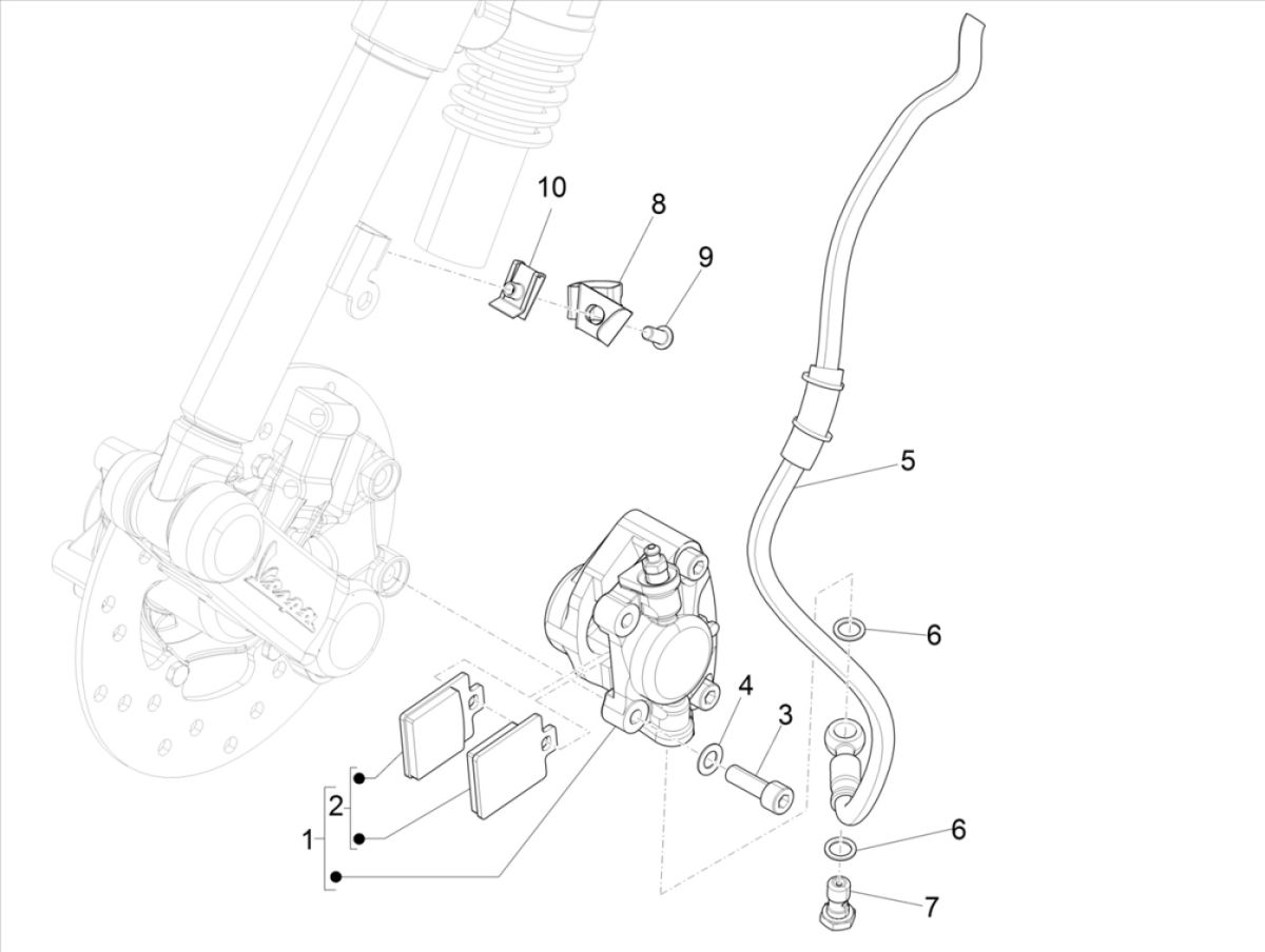 Vorderradbremse Vespa Elettrica 25/MH SCH E5 2021 (EMEA)