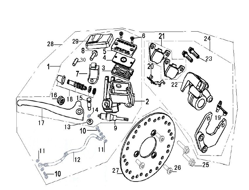 Vorderradbremse Generic Ideo cream 2007 2-Takt 25
