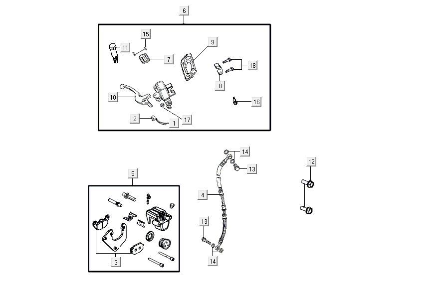 Vorderradbremse Kymco Agility 16'+ 4-Takt-Einspritzung euro4 Rot