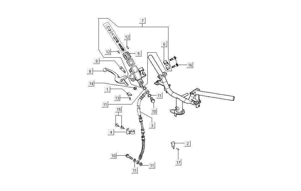 Vorderradbremse Kymco B&W LC 2-Takt Silber