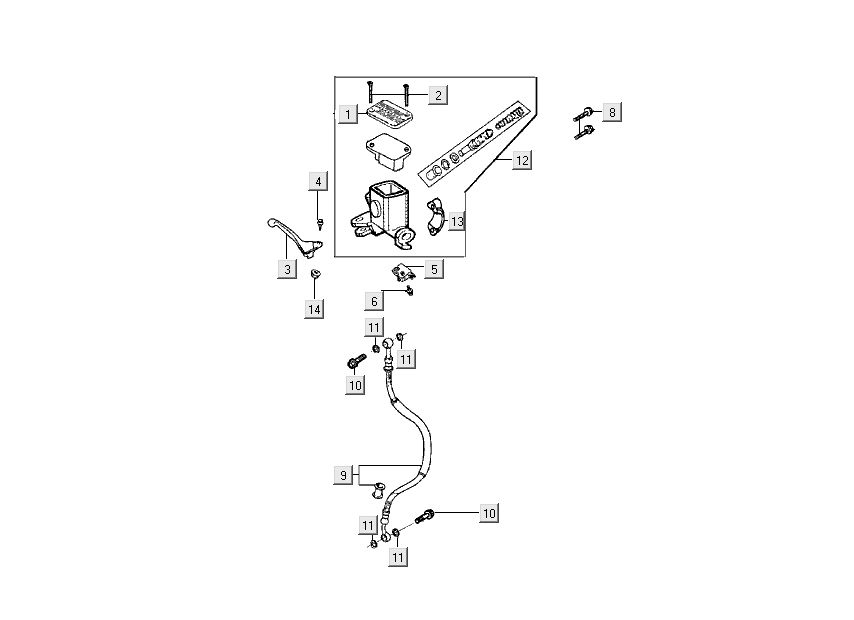 Vorderradbremse Kymco Filly 4-Takt Silber