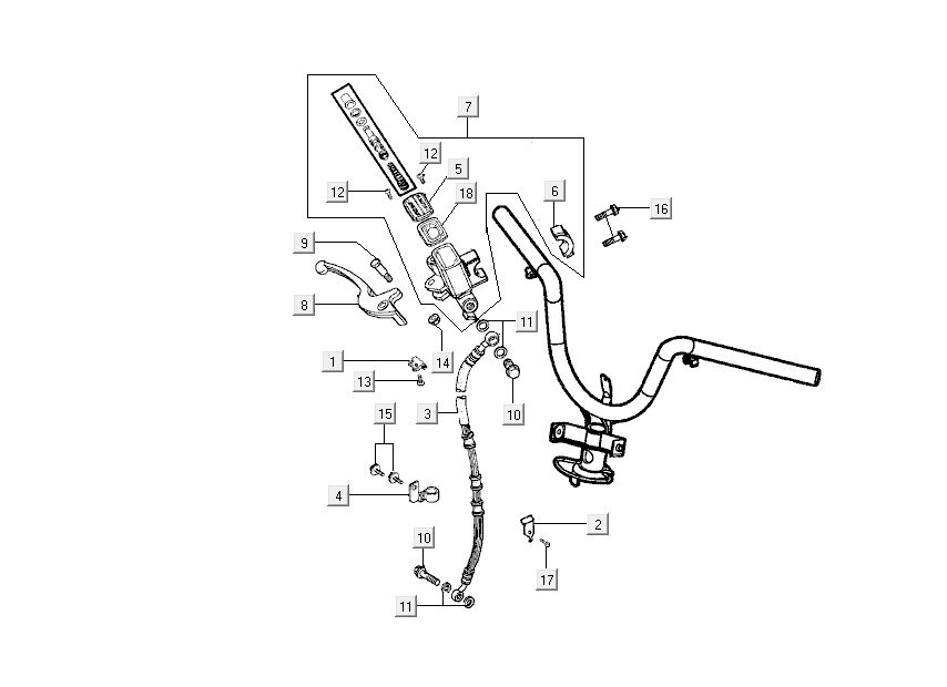 Vorderradbremse Kymco Grand Dink 2-Takt Anthrazit