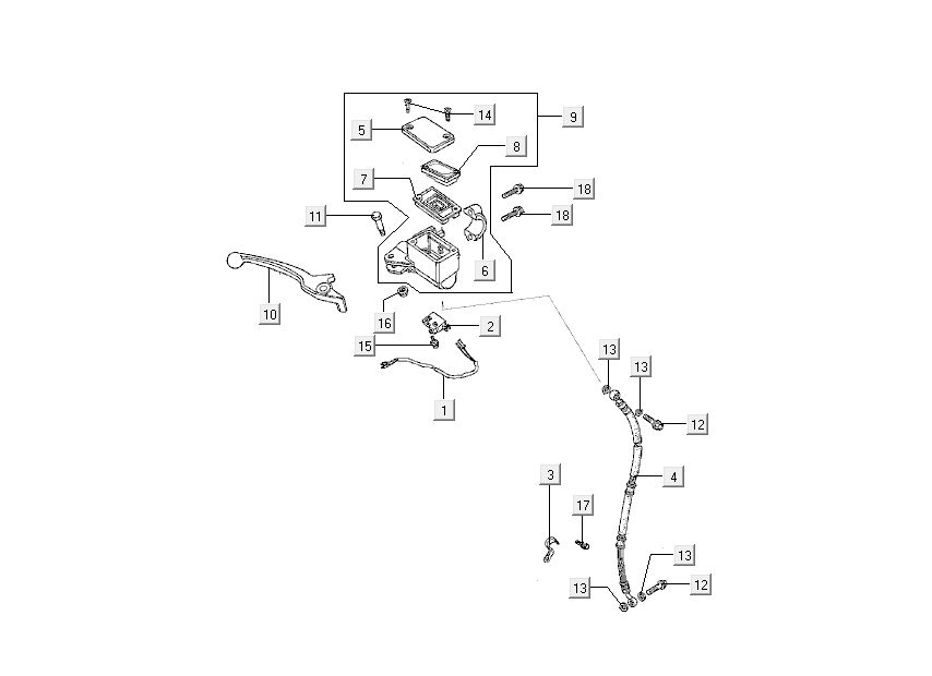 Vorderradbremse Kymco Sento 4-Takt braun