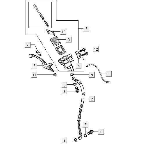 Vorderradbremse Kymco Vitality 2t ac blau