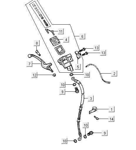 Vorderradbremse Kymco Vitality 4t ac diamantschwarz