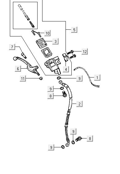 Vorderradbremse Kymco Yup 2t AC klassisch grün