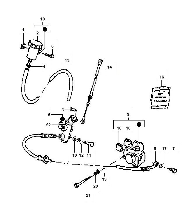 Vorderradbremse Piaggio Typhoon 98-2005 2-Takt