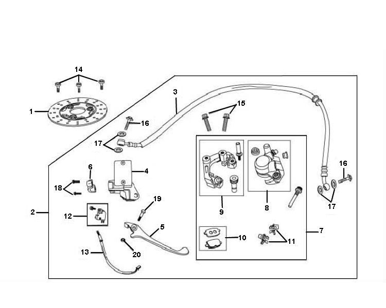 Vorderradbremse Rover Fs3 4-Takt