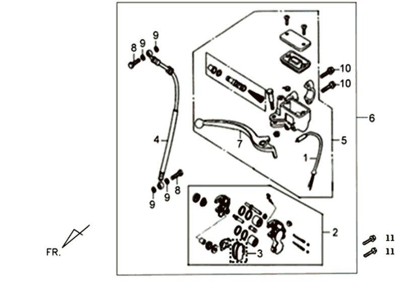 Sym XPRO 50 E4 Vorderradbremssattel