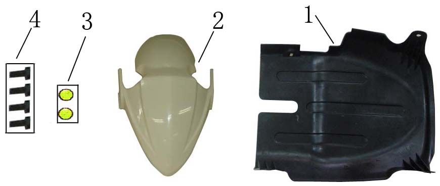 Kotflügel-untere Verkleidung vorne China Fly schwarz