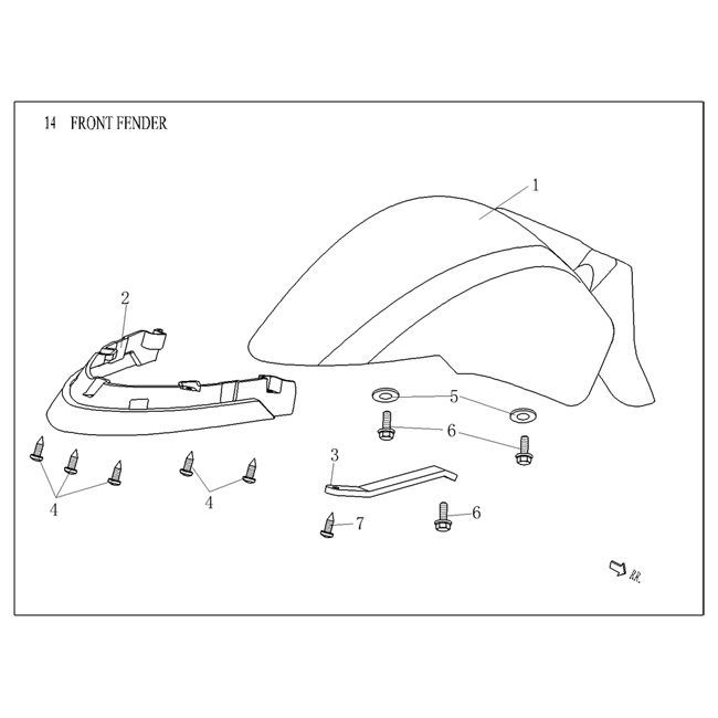 Kotflügel vorne Agm Vx50 Plus dunkelblau
