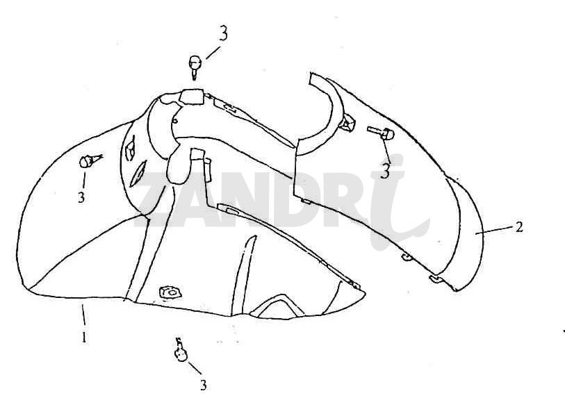 Kotflügel vorne BTC Grande Retro GT1 rot