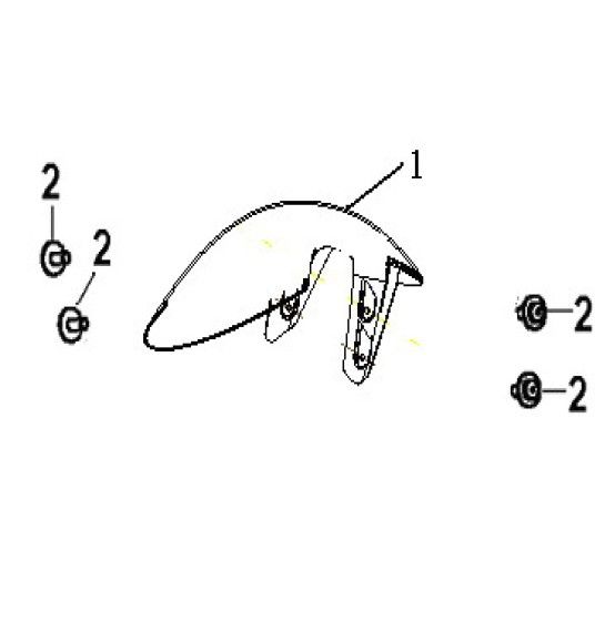 Kotflügel vorne Generic Ideo weiß 2010 2-Takt