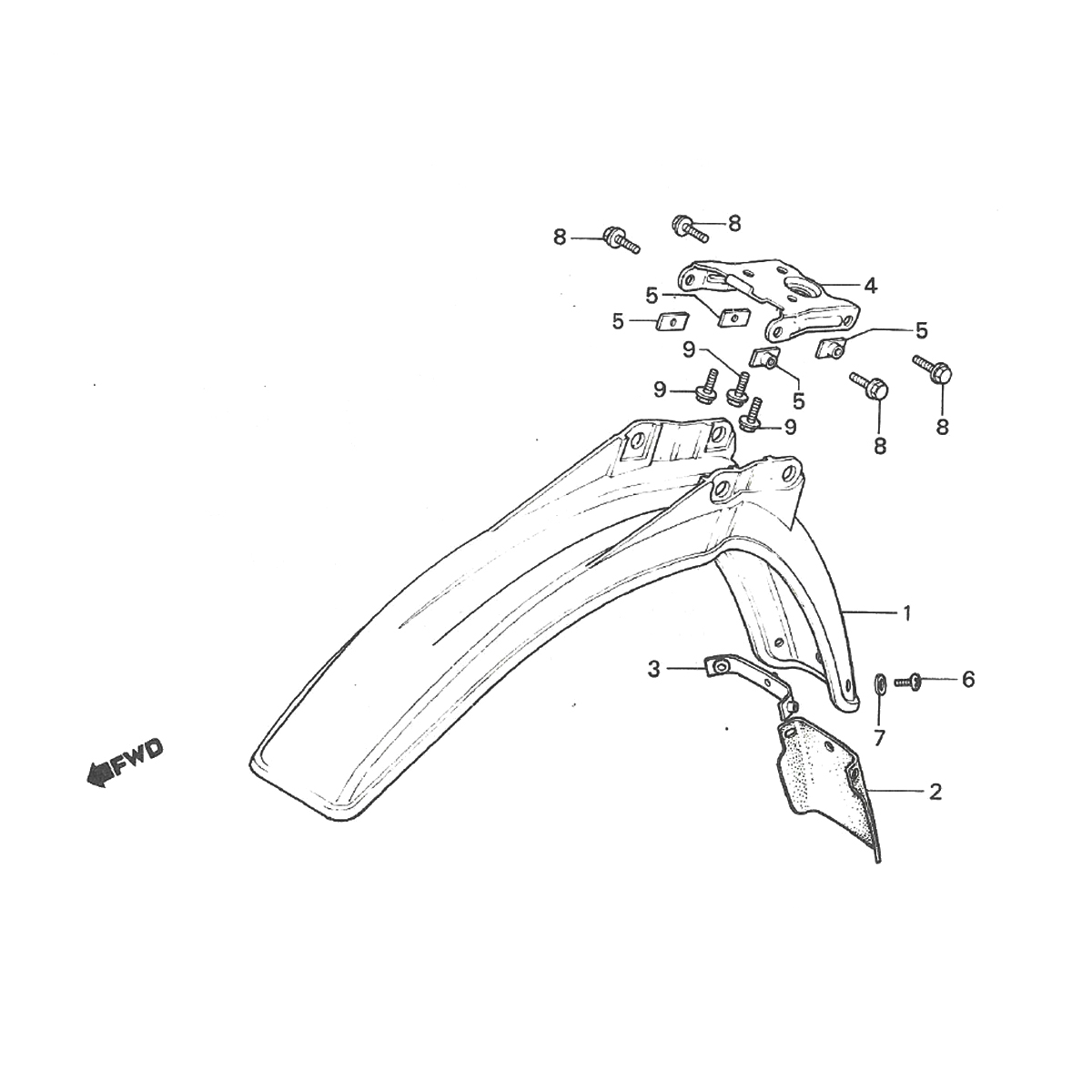 Honda MT50 Vorderradschutzblech